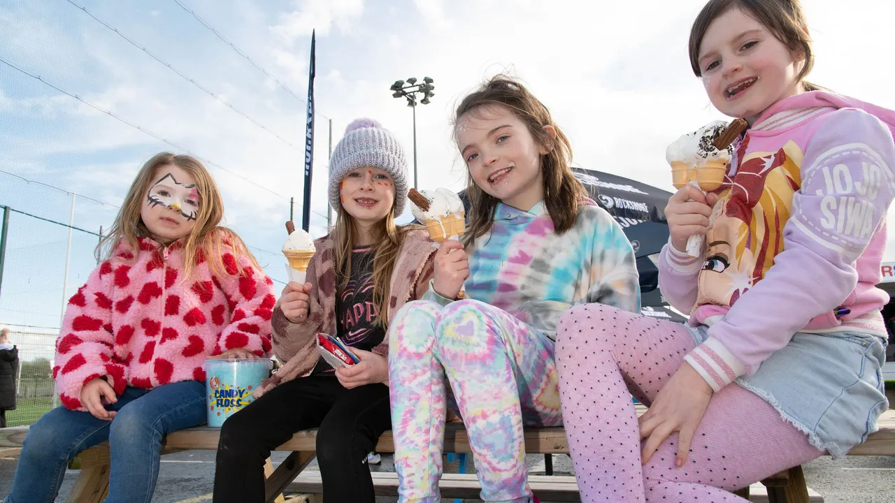 Children enjoying ice cream at the festival